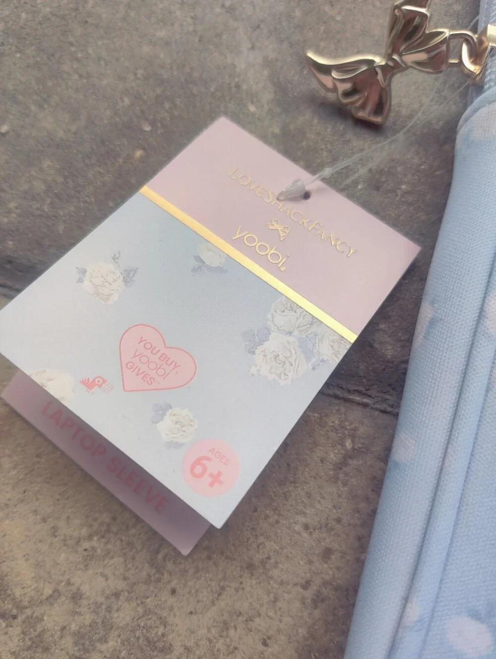 Love Shake Fancy Yoobi Light Blue Floral Tablet Sleeve - Padded Zip Case